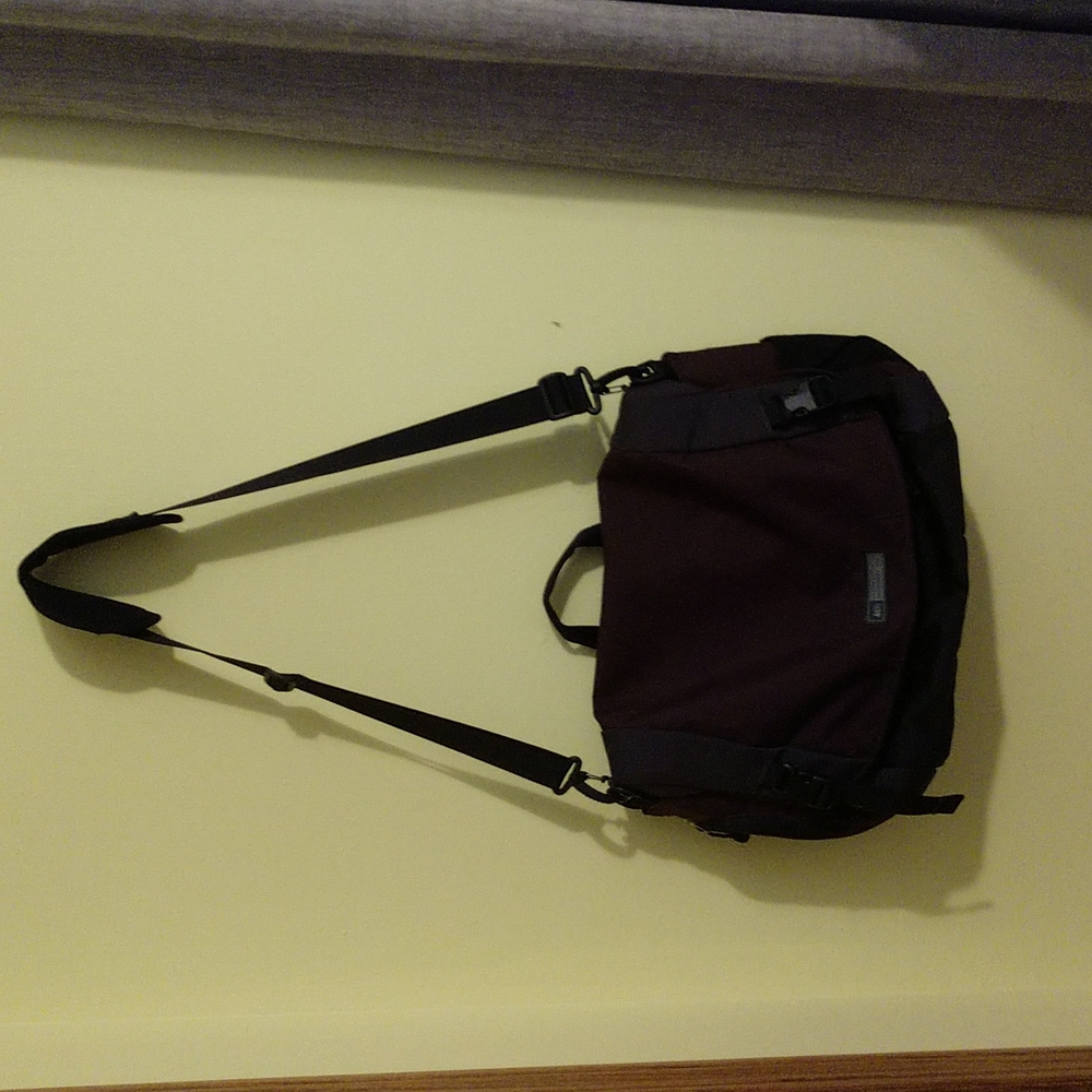REI Maroon and Black Laptop Messenger Bag